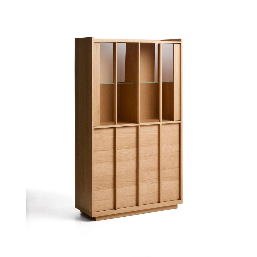 Vitrine Onix aus massivem Eichenholz und Eichenfurnier mit Naturton-Finish 100 x 170 cm FSC Mix Credit von Kave Home – Bild 6