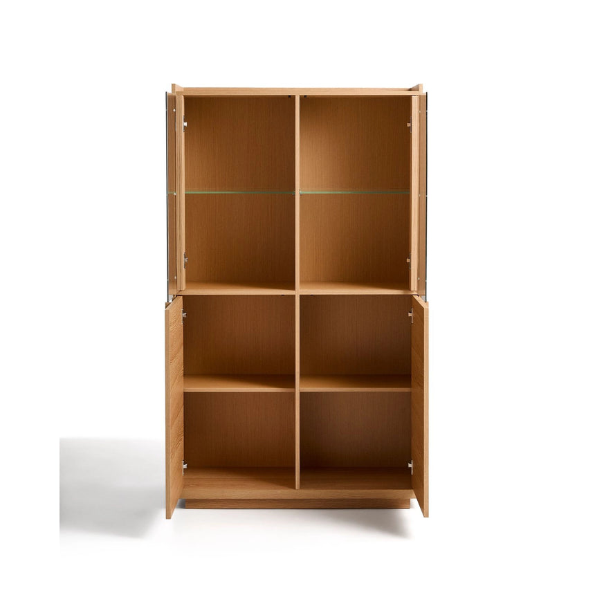 Vitrine Onix aus massivem Eichenholz und Eichenfurnier mit Naturton-Finish 100 x 170 cm FSC Mix Credit von Kave Home – Bild 7