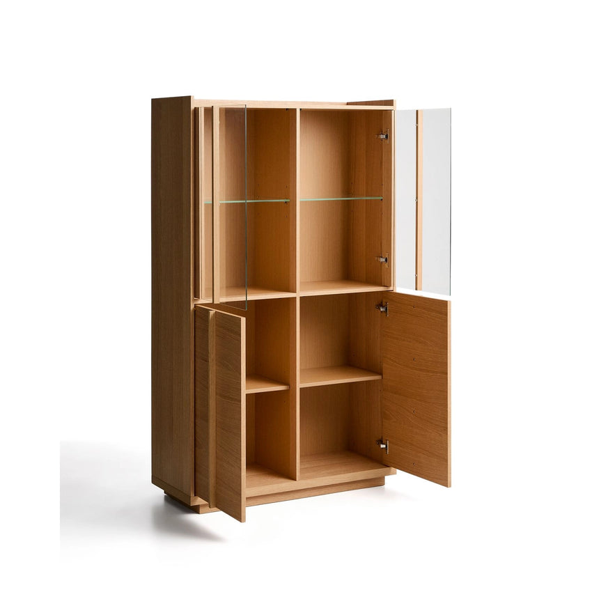 Vitrine Onix aus massivem Eichenholz und Eichenfurnier mit Naturton-Finish 100 x 170 cm FSC Mix Credit von Kave Home – Bild 8