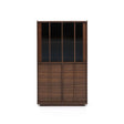 Vitrine Onix massives Walnussholz Walnussfurnier dunkles Finish 100x170 cm FSC Mix Credit von Kave Home – Bild 1