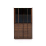 Vitrine Onix massives Walnussholz Walnussfurnier dunkles Finish 100x170 cm FSC Mix Credit von Kave Home – Bild 1