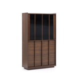 Vitrine Onix massives Walnussholz Walnussfurnier dunkles Finish 100x170 cm FSC Mix Credit von Kave Home – Bild 6