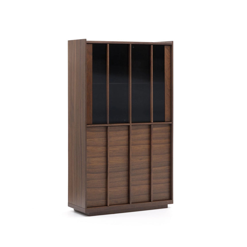 Vitrine Onix massives Walnussholz Walnussfurnier dunkles Finish 100x170 cm FSC Mix Credit von Kave Home – Bild 6