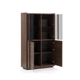 Vitrine Onix massives Walnussholz Walnussfurnier dunkles Finish 100x170 cm FSC Mix Credit von Kave Home – Bild 7