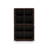 Vitrine Onix massives Walnussholz Walnussfurnier dunkles Finish 100x170 cm FSC Mix Credit von Kave Home – Bild 8