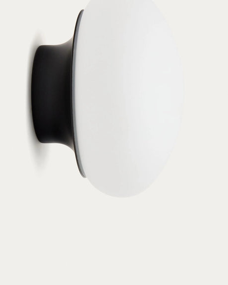 Wandleuchte Bamila aus Rauchglas und schwarzem Metall Ø 15 cm oder 25 cm von Kave Home – Bild 6
