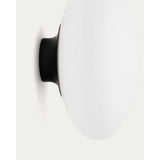 Wandleuchte Bamila aus Rauchglas und schwarzem Metall Ø 25 cm von Kave Home – Bild 6