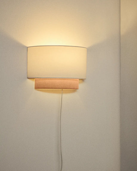 Wandleuchte Bianella aus Baumwolle und Cord, Ø 40 cm von Kave Home – Bild 2