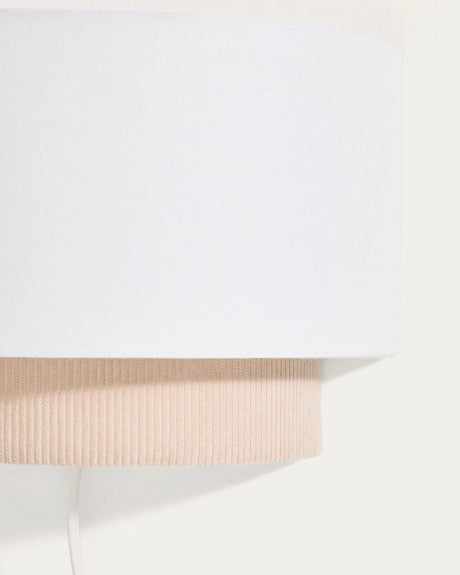 Wandleuchte Bianella aus Baumwolle und Cord, Ø 40 cm von Kave Home – Bild 5