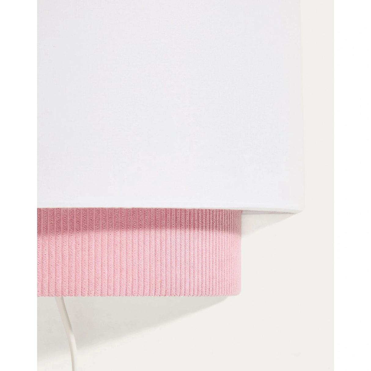 Wandleuchte Bianella aus Baumwolle und rosafarbenem Cord, Ø 40 cm von Kave Home – Bild 5
