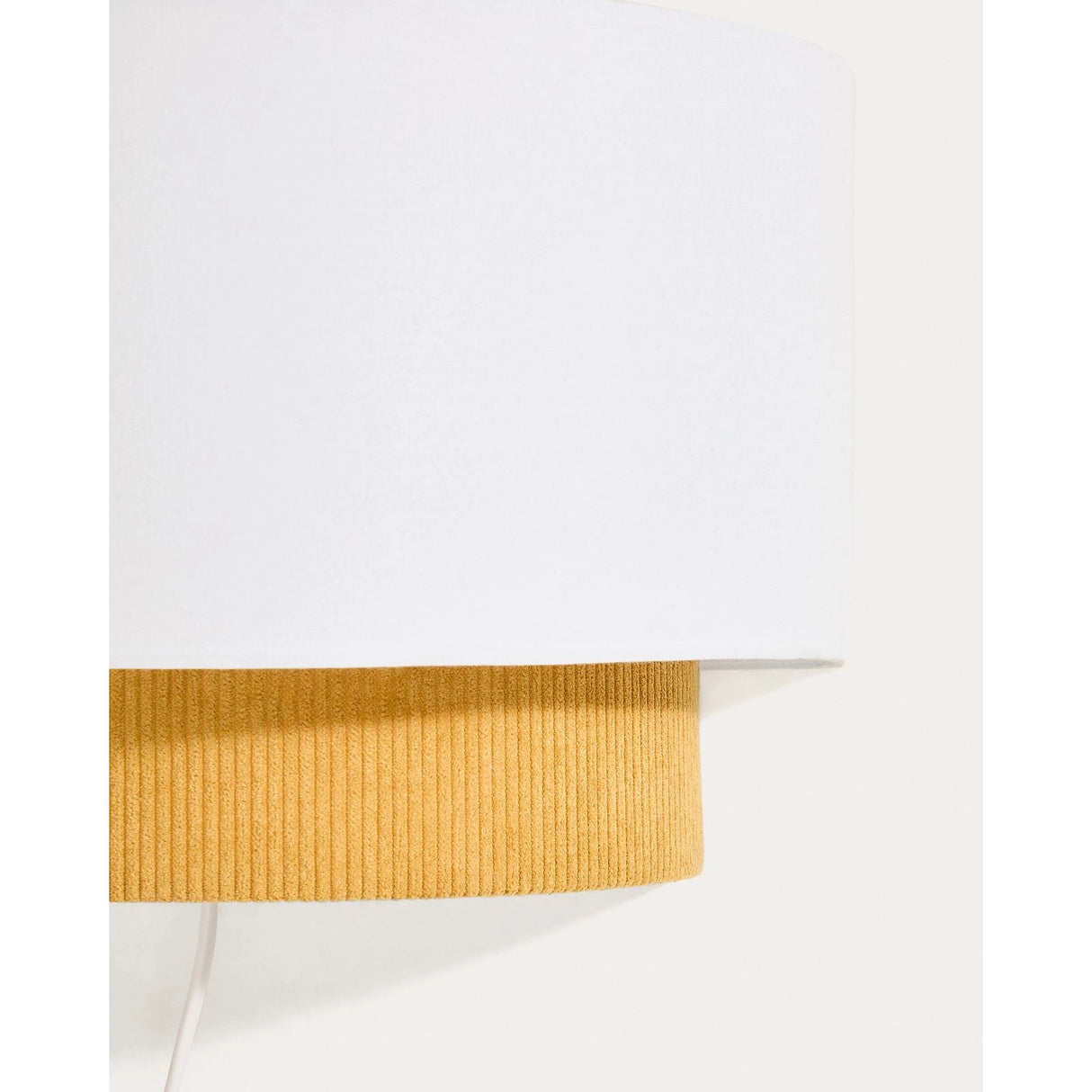 Wandleuchte Bianella aus Baumwolle und senfgelbem Cord, Ø 40 cm von Kave Home – Bild 5