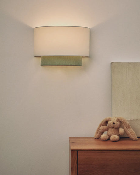 Wandleuchte Bianella aus Baumwolle und türkisfarbenem Cord, Ø 40 cm von Kave Home – Bild 2