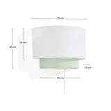 Wandleuchte Bianella aus Baumwolle und türkisfarbenem Cord, Ø 40 cm von Kave Home – Bild 3
