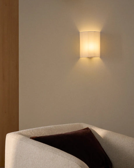 Wandleuchte Lumeni aus Kautschukholz und Leinen in Beige 20 cm von Kave Home – Bild 2