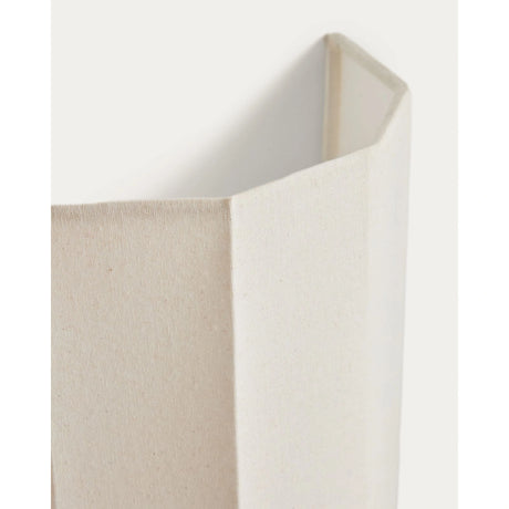 Wandleuchte Lumeni aus Kautschukholz und Leinen in Beige 20 cm von Kave Home – Bild 5