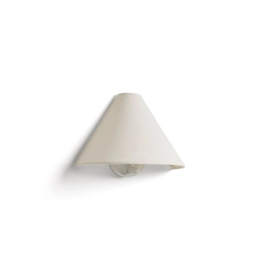 Wandleuchte Lumeni aus Kautschukholz und Leinen in Beige, 30 cm von Kave Home – Bild 3