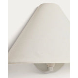 Wandleuchte Lumeni aus Kautschukholz und Leinen in Beige, 30 cm von Kave Home – Bild 5