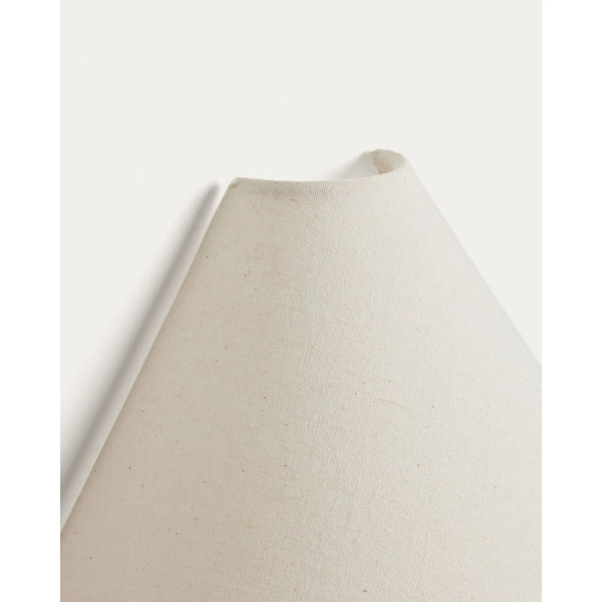 Wandleuchte Lumeni aus Kautschukholz und Leinen in Beige, 30 cm von Kave Home – Bild 6