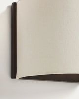Wandleuchte Umbran aus dunkelbraunem Kautschukholz und Leinen in Beige von Kave Home – Bild 6