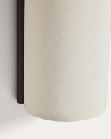 Wandleuchte Umbran aus dunkelbraunem Kautschukholz und Leinen in Beige von Kave Home – Bild 5