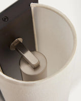 Wandleuchte Umbran aus dunkelbraunem Kautschukholz und Leinen in Beige von Kave Home – Bild 6