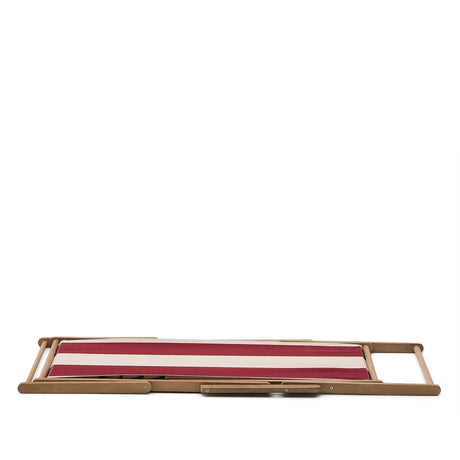 Weinrot-beige gestreifter klappbarer Outdoor-Liegestuhl Vilara aus massivem Akazienholz, FSC 100% von Kave Home – Produktbild 16