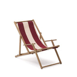 Weinrot-beige gestreifter klappbarer Outdoor-Liegestuhl Vilara aus massivem Akazienholz, FSC 100% von Kave Home – Produktbild 8
