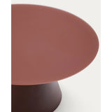 Wilshire Couchtisch aus gehärtetem Milchglas und Stahl matt terracottafarben lackiert Ø80 cm von Kave Home – Produktbild 6