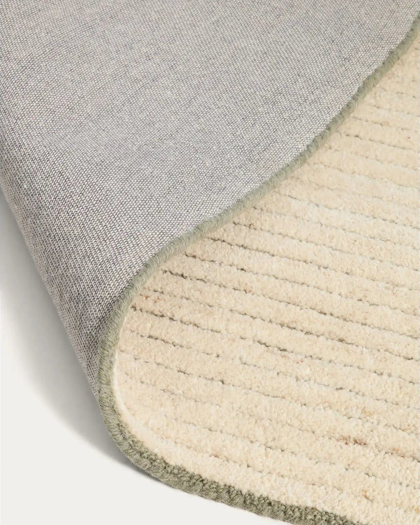 Wollteppich Bralen mit Jacquardmuster, grün und beige, 200 x 300 cm von Kave Home – Bild 4