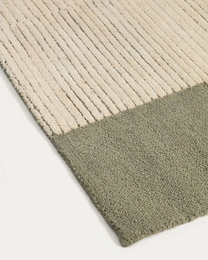 Wollteppich Bralen mit Jacquardmuster, grün und beige, 200 x 300 cm von Kave Home – Bild 5