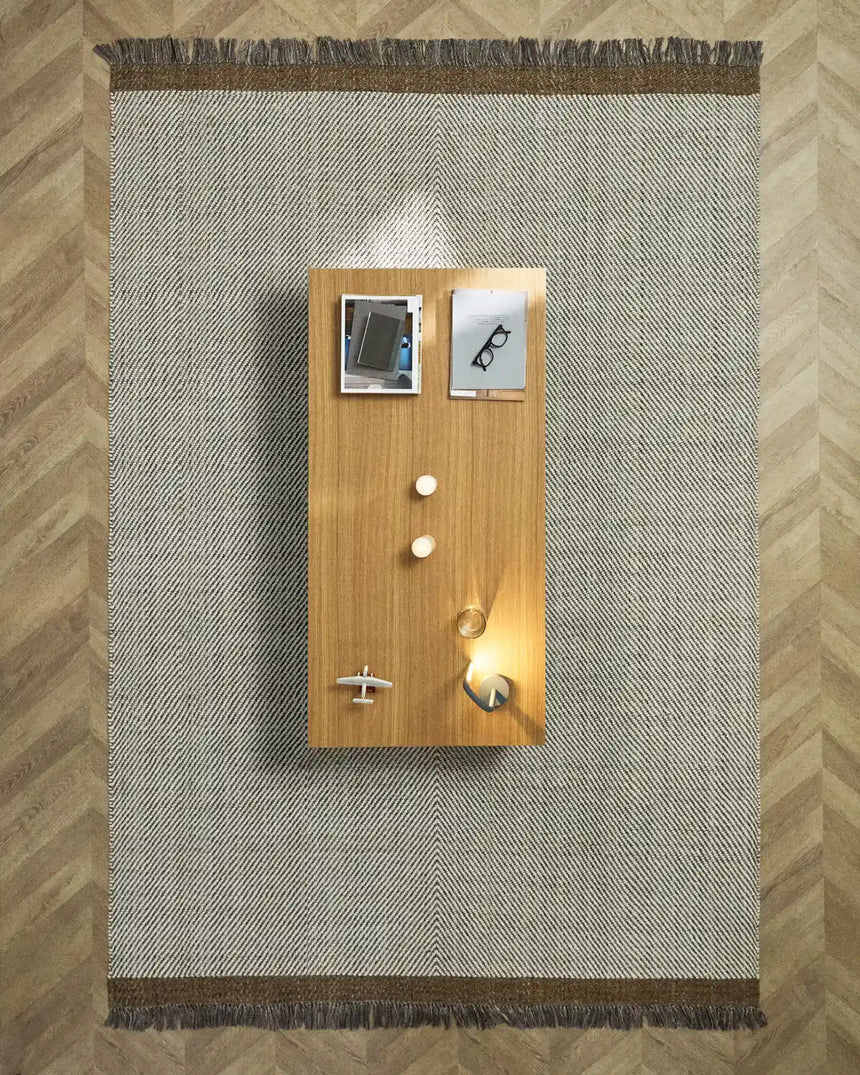 Wollteppich Brina mit Jacquard-Fischgrätmuster, beige, 300 x 200 cm von Kave Home – Bild 2