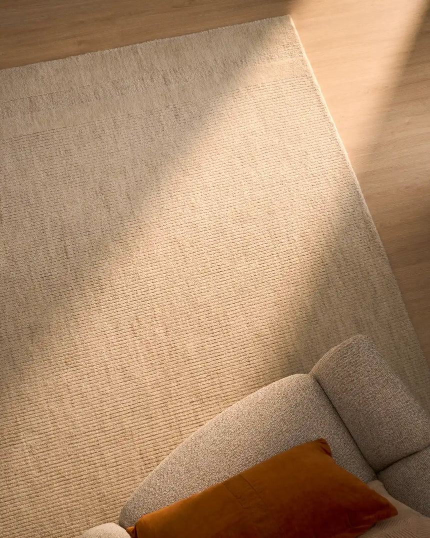 Wollteppich Dalena mit Jacquard-Streifenmuster, beige, 300 x 200 cm von Kave Home – Bild 4