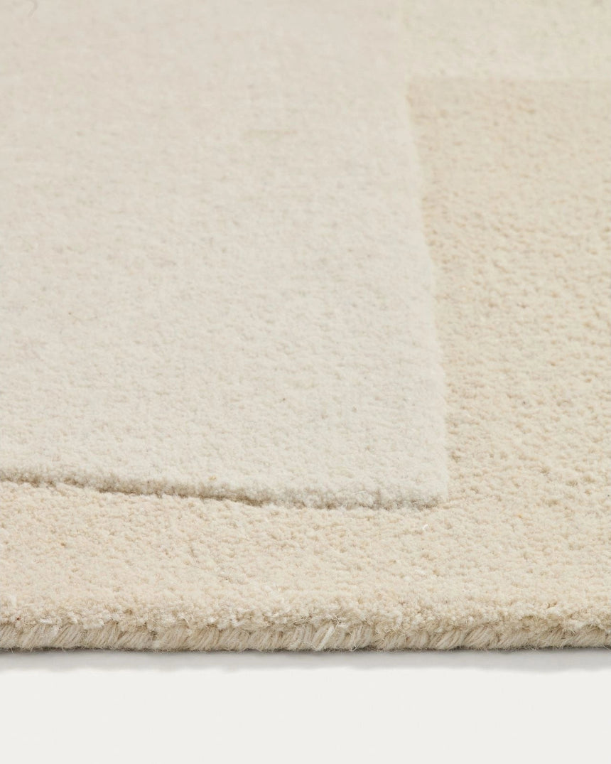 Wollteppich Dennie mit beigem Muster 160 x 230 cm von Kave Home – Bild 5