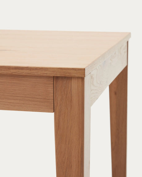 Yain Ausziehtisch aus Eichenfurnier und massiver Eiche 160 (220) x 80 cm von Kave Home – Produktbild 1