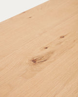 Yain Ausziehtisch aus Eichenfurnier und massiver Eiche 160 (220) x 80 cm von Kave Home – Produktbild 4