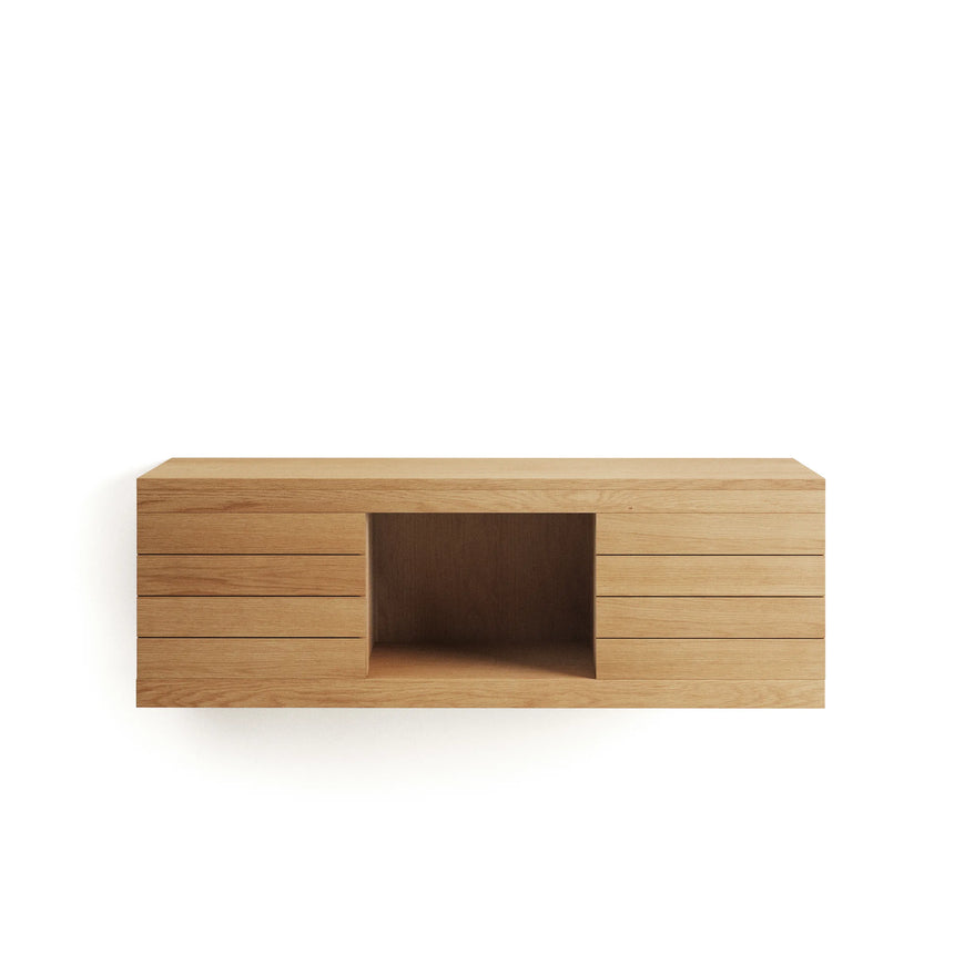 Yenit Badezimmermöbel aus massivem Teakholz mit natürlichem Finish 120 x 45 cm von Kave Home – Produktbild 10