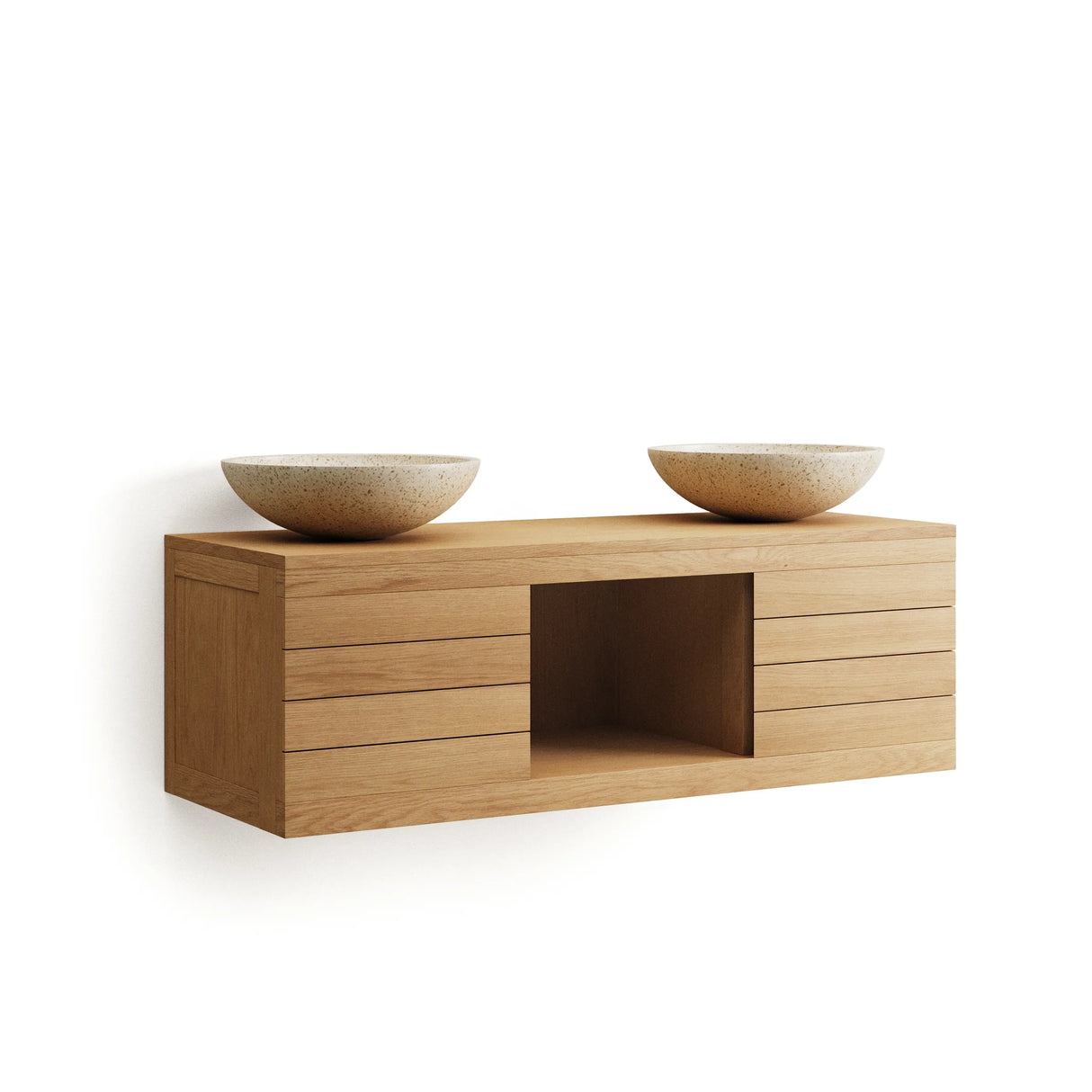 Yenit Badezimmermöbel aus massivem Teakholz mit natürlichem Finish 120 x 45 cm von Kave Home – Produktbild 8