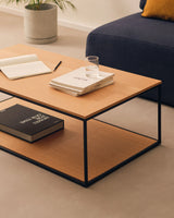 Yoana Couchtisch aus Eichenfurnier und Metallgestell in Weiß 110 x 60 cm von Kave Home – Produktbild 4