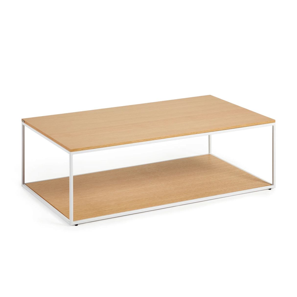 Yoana Couchtisch aus Eichenfurnier und Metallgestell in Weiß 110 x 60 cm von Kave Home – Produktbild 6