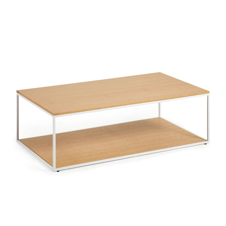 Yoana Couchtisch aus Eichenfurnier und Metallgestell in Weiß 110 x 60 cm von Kave Home – Produktbild 6
