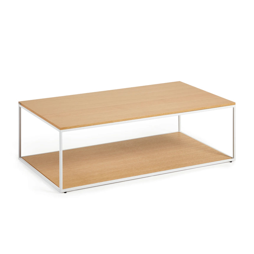 Yoana Couchtisch aus Eichenfurnier und Metallgestell in Weiß 110 x 60 cm von Kave Home – Produktbild 6
