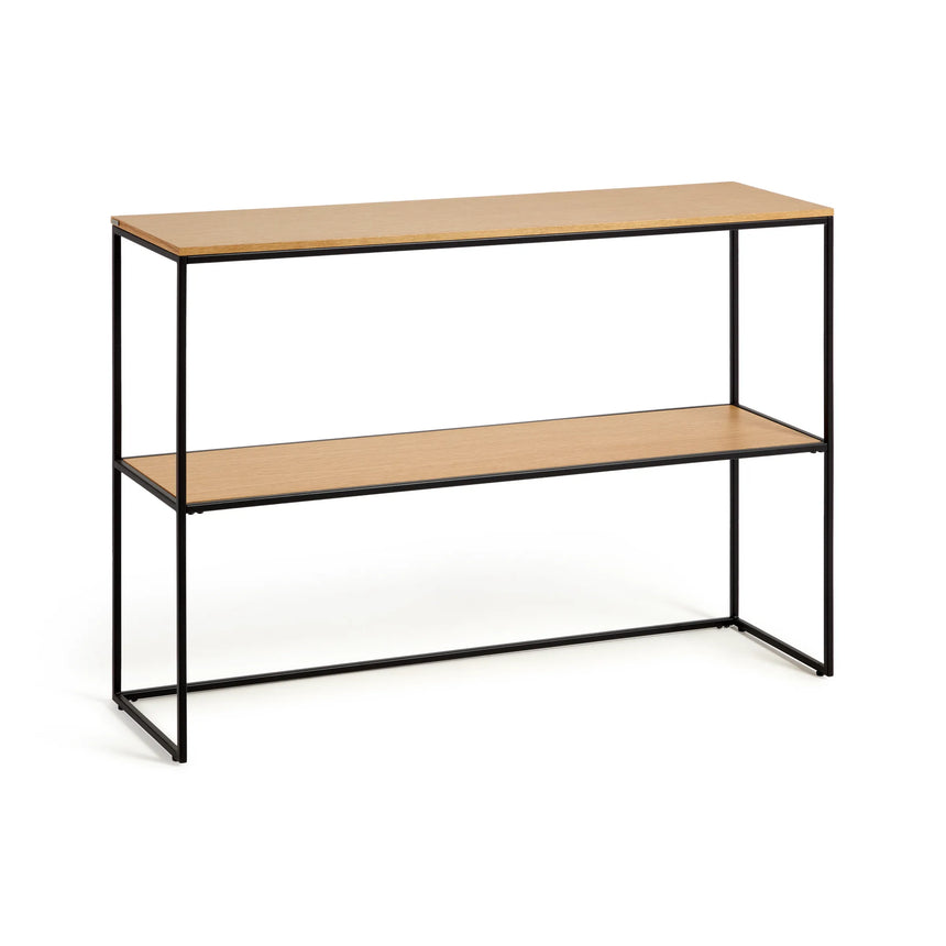 Yoana Konsolentisch aus Eichenfurnier und schwarz lackiertem Metallgestell 120 x 80 cm von Kave Home – Produktbild 7