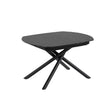 Yodalia Ausziehtisch aus Glas und Stahlbeine mit schwarzem Finish 130 (190) x 100 cm von Kave Home – Produktbild 6