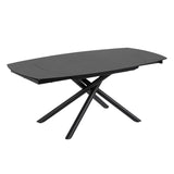 Yodalia Ausziehtisch aus Glas und Stahlbeine mit schwarzem Finish 130 (190) x 100 cm von Kave Home – Produktbild 7