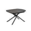 Yodalia ausziehbarer Tisch 130 (190) x 100 cm Feinsteinzeugplatte und schwarze Stahlbeine von Kave Home – Produktbild 6