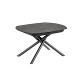 Yodalia ausziehbarer Tisch 130 (190) x 100 cm Feinsteinzeugplatte und schwarze Stahlbeine von Kave Home – Produktbild 6