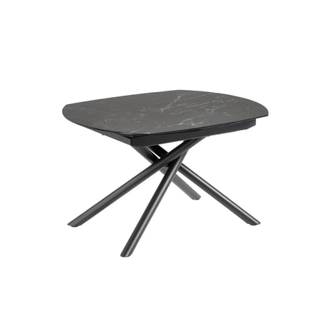 Yodalia ausziehbarer Tisch 130 (190) x 100 cm Feinsteinzeugplatte und schwarze Stahlbeine von Kave Home – Produktbild 6