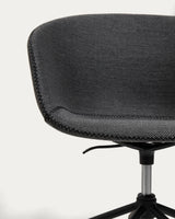 Yvette Schreibtischstuhl, dunkelgrau von Kave Home – Produktbild 9