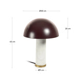 Zorione Tischlampe aus weißem Marmor und Metall mit braunem Finish von Kave Home – Produktbild 4