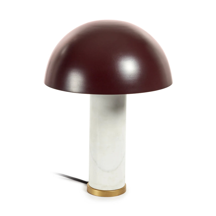 Zorione Tischlampe aus weißem Marmor und Metall mit braunem Finish von Kave Home – Produktbild 7